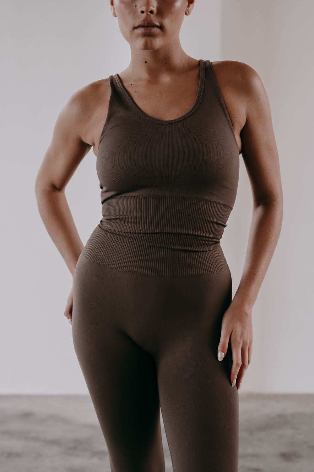 Crop top in brown