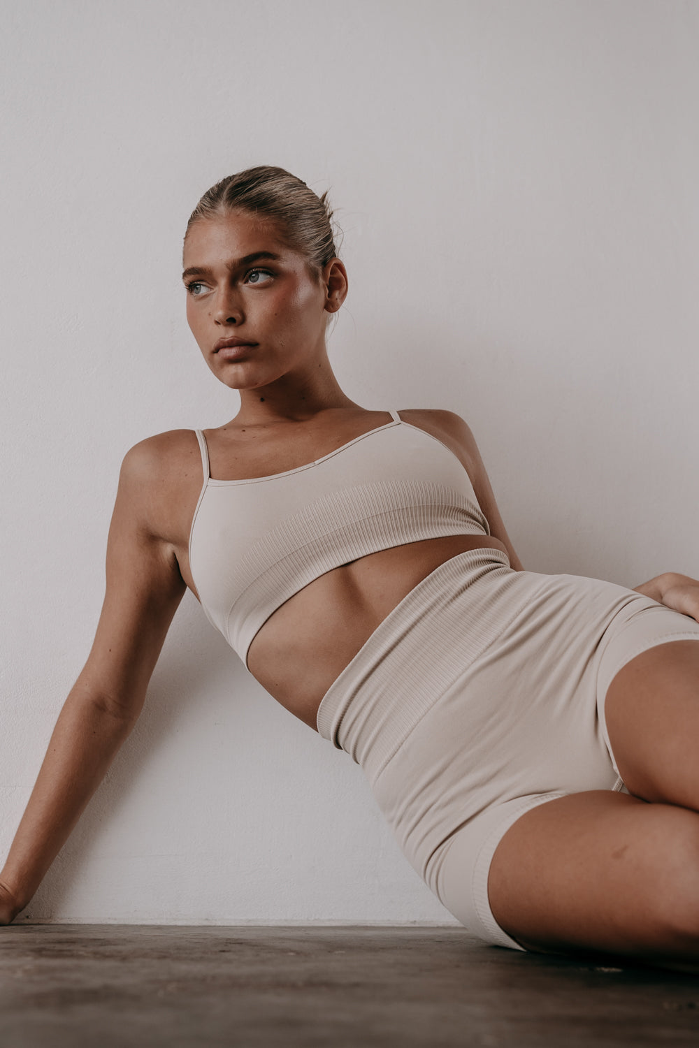 Bike short in cream